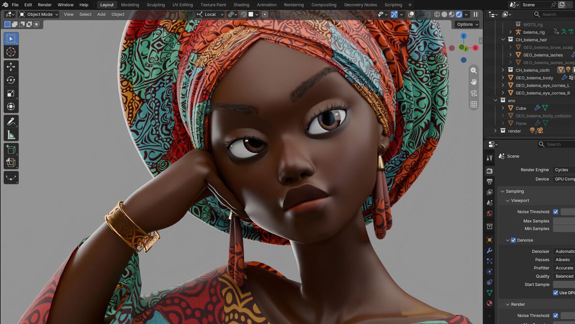 How I Sculpt Beautiful African Ladies In Blender